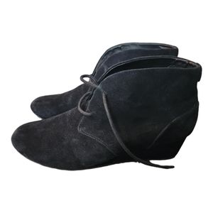 Clark's Wedge Black Ankle Boots Size 5.5